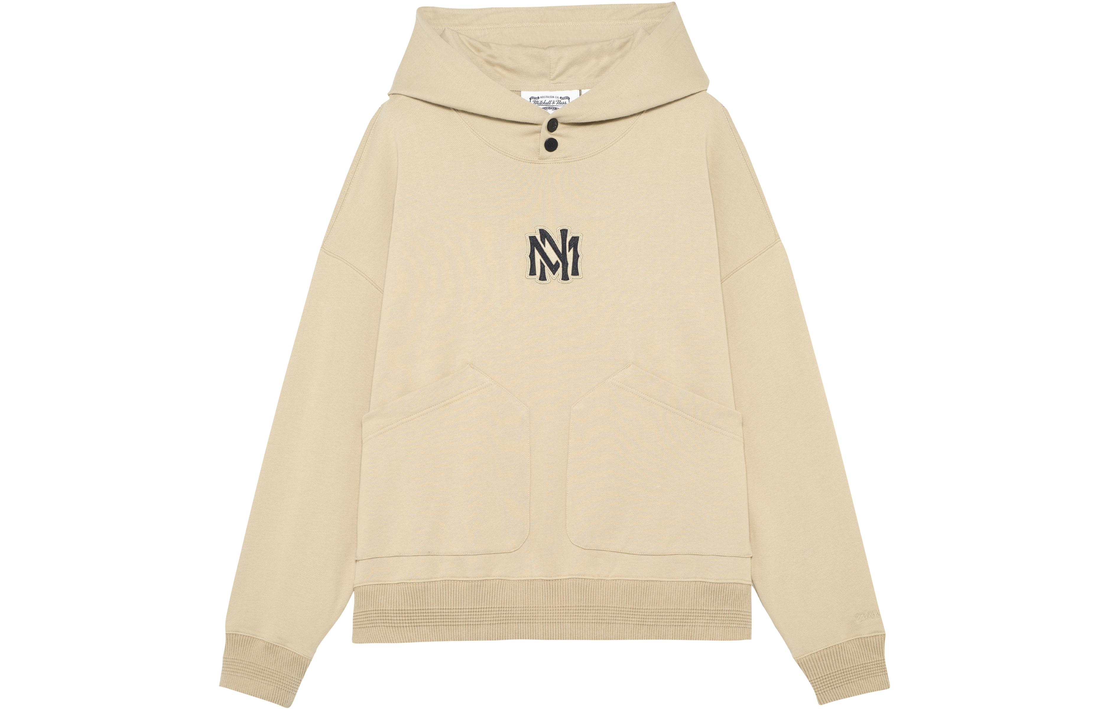 Mitchell Ness Mitchell & Ness Unisex Pullover Sweatshirt Grey with Solid Letter Print FPHDEY18092-MNNGYHT