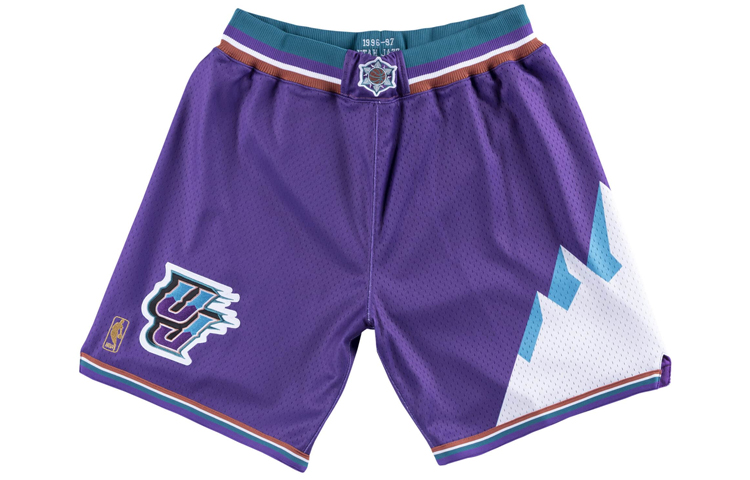 Mitchell Ness Mitchell & Ness Utah Jazz 96-97 Season Retro Basketball Shorts Purple ASHRLG18052-UJAPURP96