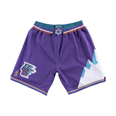 Mitchell Ness Mitchell & Ness Utah Jazz 96-97 Season Retro Basketball Shorts Purple ASHRLG18052-UJAPURP96