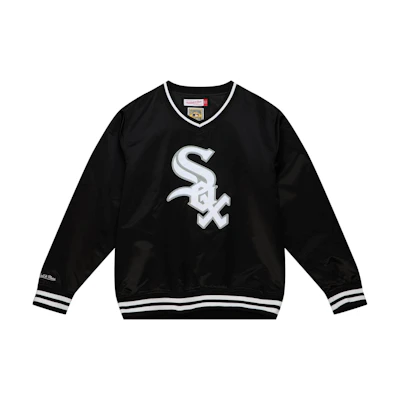 Mitchell Ness Mitchell & Ness V-Neck Striped Trim Jacket Navy Blue OJPO4996-GTWYYPPPNAVY