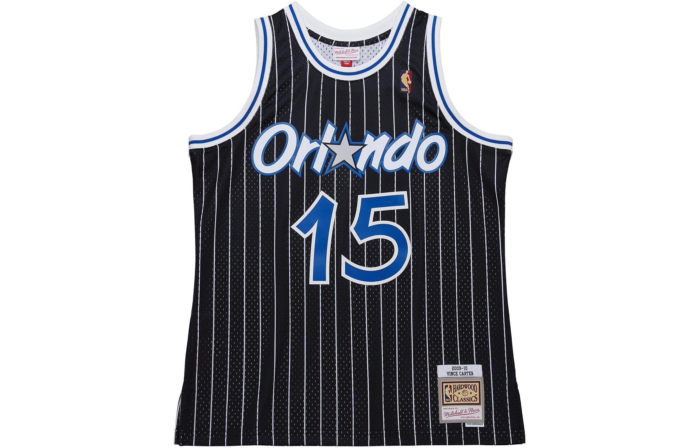 Order Mitchell & Ness Vince Carter 2009-10 Magic Jersey Tanpa Lengan Fan Edition - Hitam JY7935-OMABLCK