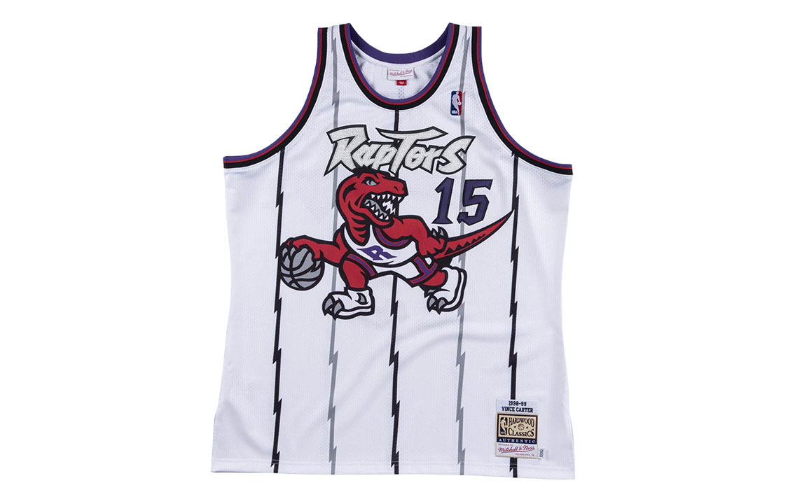 Mitchell Ness Mitchell & Ness Vince Carter Raptors 1998-99 Retro Basketball Jersey White AJY4GS18106-TRAWHIT98VCA