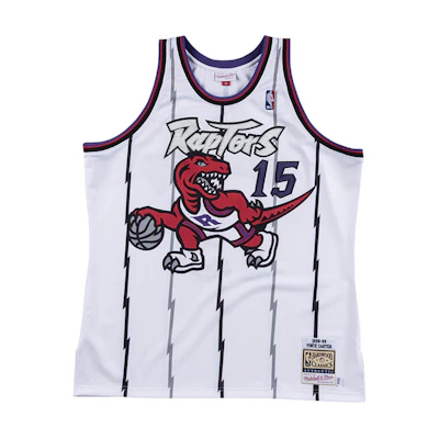 Mitchell Ness Mitchell & Ness Vince Carter Raptors 1998-99 Retro Basketball Jersey White AJY4GS18106-TRAWHIT98VCA