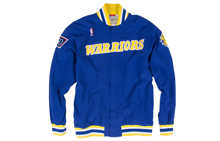Mitchell Ness Mitchell & Ness Warriors 96-97 Warm-Up Jacket Blue Unisex Casual Wear 6056-310-96GSW