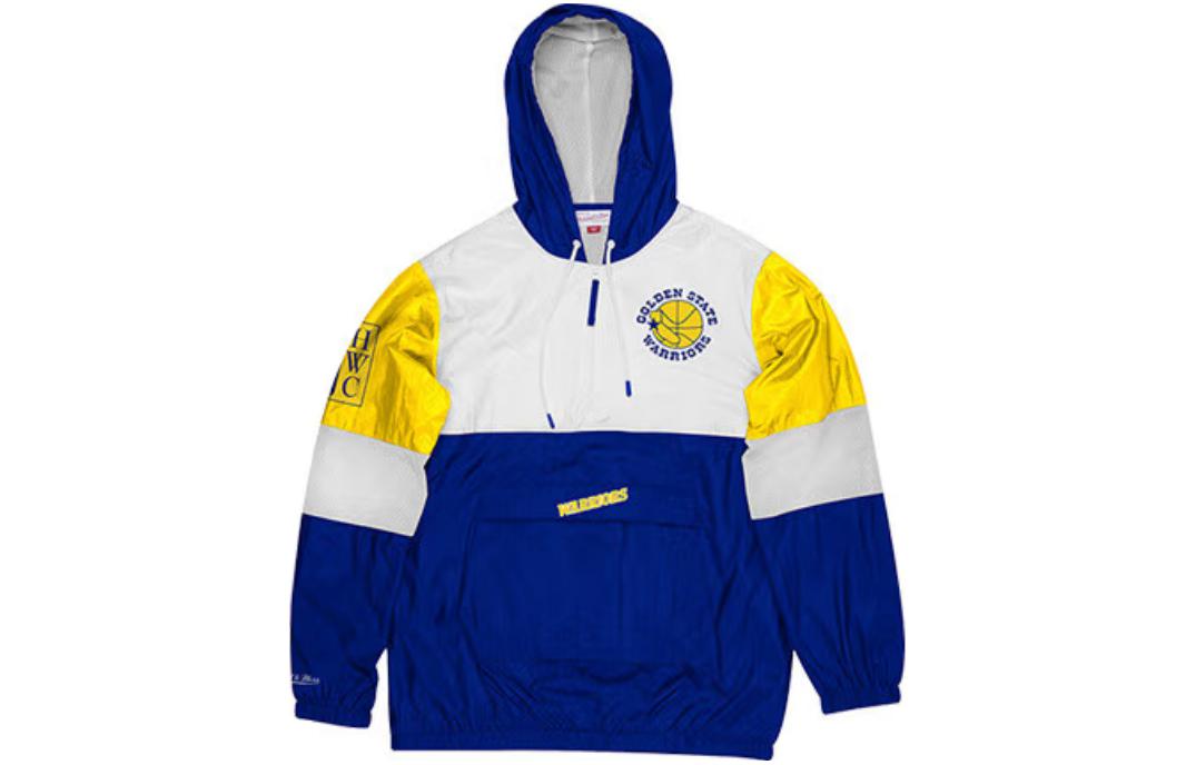 Order Mitchell & Ness Warriors Hoodie Jaket Biru Patch Logo Tebal Unisex. FLZPMI19023-GSWROYA