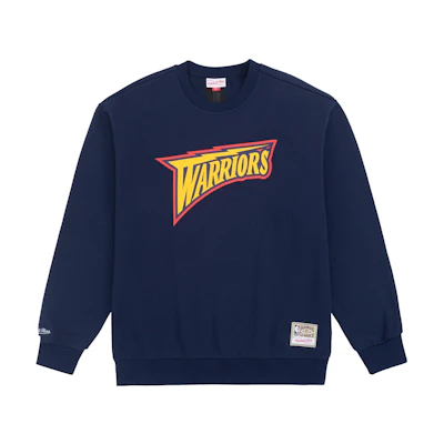 Mitchell Ness Mitchell & Ness Warriors Embroidered Logo Basketball Zip Jacket Unisex Black MN16Z24-GSW