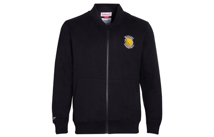 Mitchell Ness Mitchell & Ness Warriors Embroidered Logo Navy Fleece Crewneck Sweatshirt Unisex MN16W21-GSW