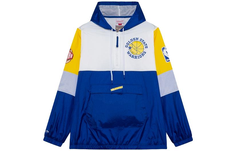 Mitchell Ness Mitchell & Ness Warriors Logo Embroidered Hoodie Orange/Navy Unisex FPZP3422-GSWYYPPPORNY