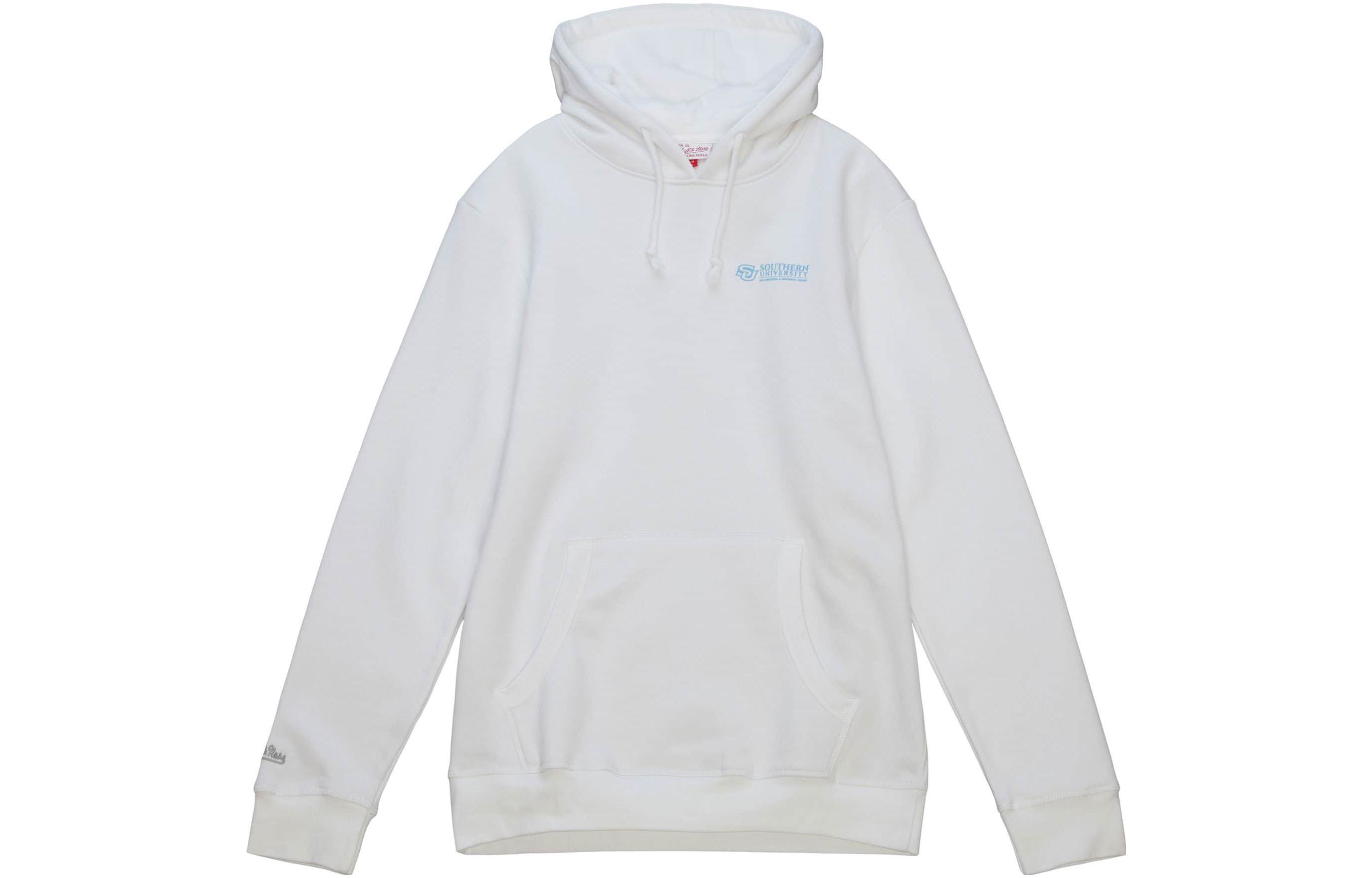 Mitchell Ness Mitchell & Ness White Pullover Hoodie with Solid Letter Print for Men FPHD5194-LALYYPPPOFWH
