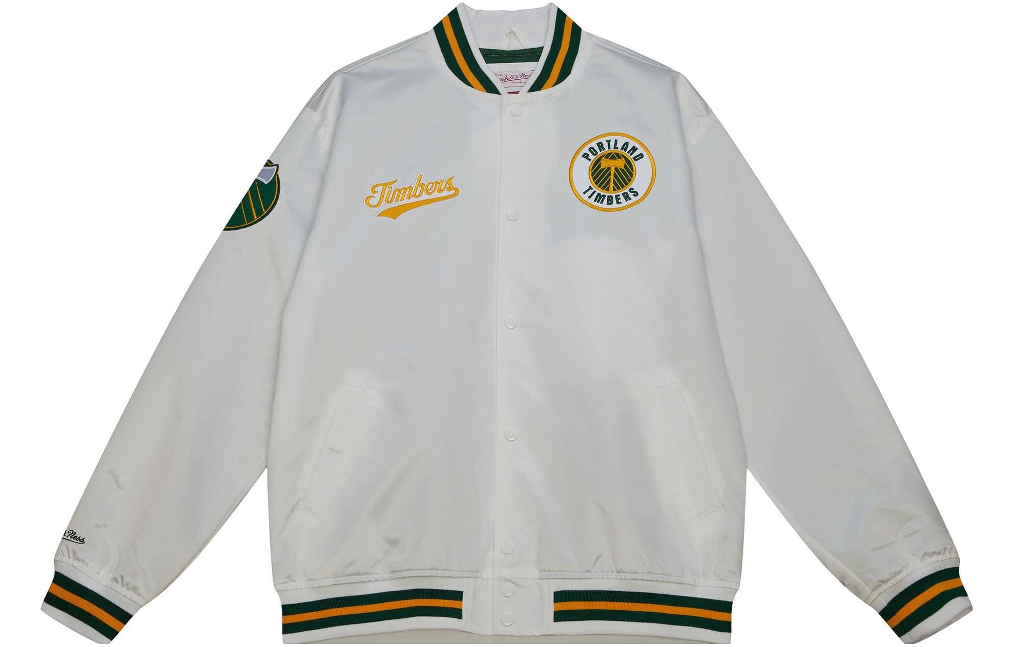 Mitchell Ness Mitchell & Ness White Sweatshirt with Alphabet Animal Print Design GFLCMO22238-UKTWHIT