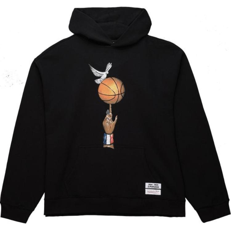Mitchell Ness Mitchell & Ness 3Paradis SS24 Capsule Printed Unisex Hoodie Black TH11697-CLBBLCK