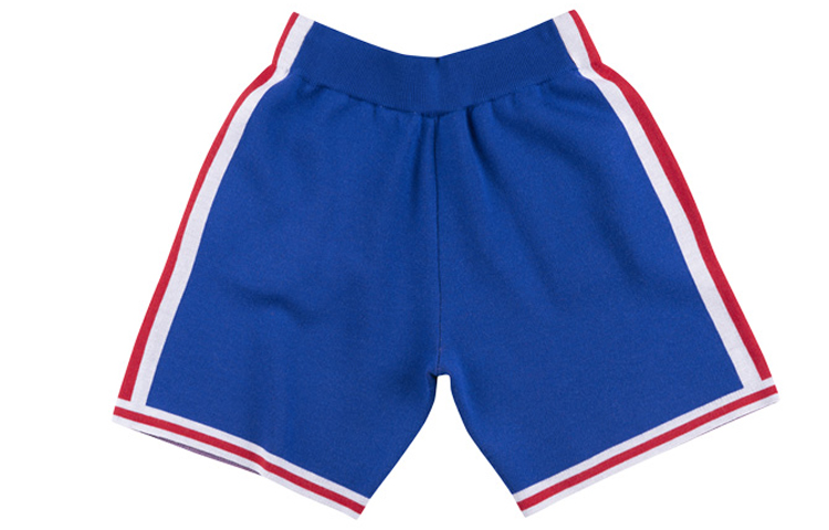 Lookbook Mitchell & Ness x CLOT 76ers Vintage Celana Pendek Basket Longgar Biru SHOREY18119-P76ROYA96