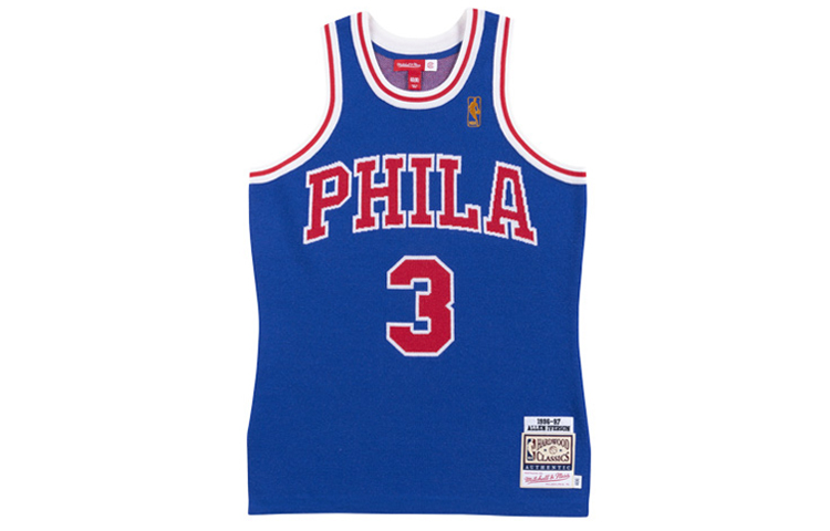 Mitchell Ness Mitchell & Ness CLOT 96-97 Iverson Philadelphia 76ers Blue Jersey NNBJEY18117-P76ROYA96AIV 圖 2