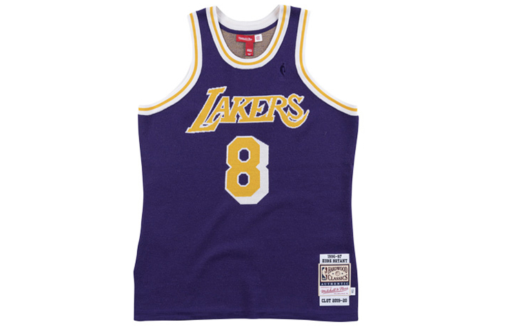 Mitchell Ness Mitchell & Ness CLOT Lakers Kobe Bryant Black Mamba 96-97 Jersey Purple CLJS19F18123