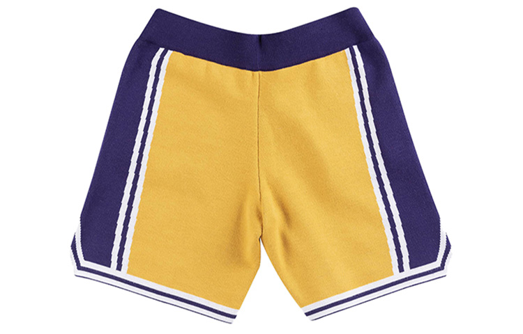 Mitchell Ness Mitchell & Ness CLOT Lakers Magic Johnson Retro Basketball Shorts Yellow Blue 18055-LALLTGD96 圖 3
