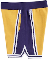 Shop Mitchell Ness Mitchell & Ness x CLOT Lakers Magic Johnson Retro Basketball Shorts Yellow Blue 18055-LALLTGD96
