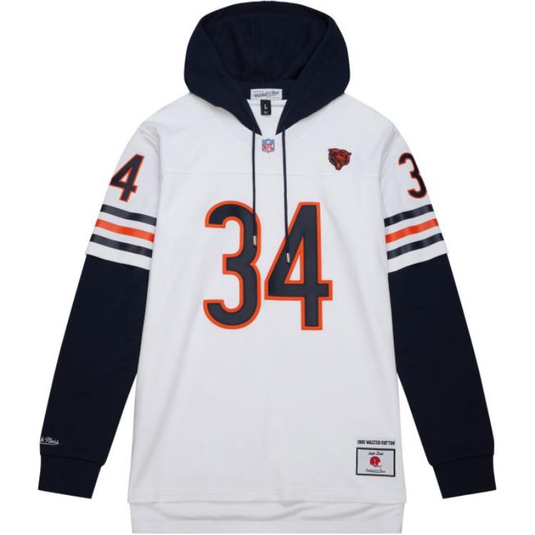 Mitchell Ness Mitchell & Ness Fenty Letter Print White Hoodie Unisex Long Sleeve BMPHDD20214-NFLWHIT