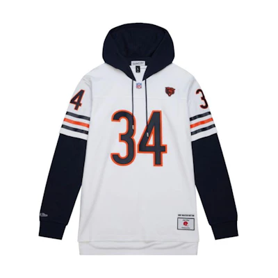 Mitchell Ness Mitchell & Ness Fenty Letter Print White Hoodie Unisex Long Sleeve BMPHDD20214-NFLWHIT