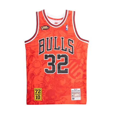Mitchell Ness Mitchell & Ness Hebru Brantley NBA 95-96 Bulls #32 Red Basketball Jersey Mens. AJY4LF19082-CBURED1