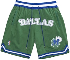 Mitchell Ness Mitchell & Ness x Just Don Dallas Mavericks Retro Logo Breathable Basketball Shorts Green SHORDL20007-DMAKYGN81 Mitchell Ness Mitchell & Ness x Just Don Dallas Mavericks Retro Logo Breathable Basketball Shorts Green SHORDL20007-DMAKYGN81