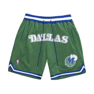 Mitchell Ness Mitchell & Ness Just Don Dallas Mavericks Retro Logo Breathable Basketball Shorts Green SHORDL20007-DMAKYGN81