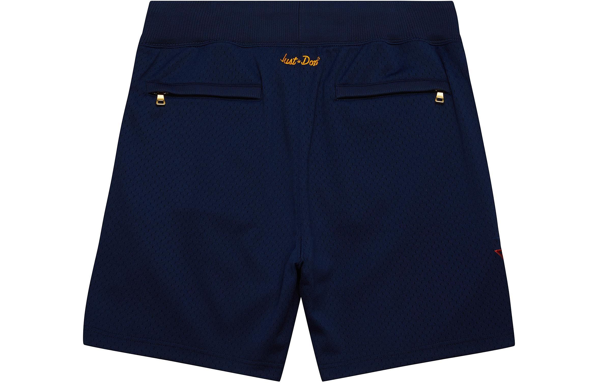Lookbook ミッチェル&ネス x ジャストドン ゴールデンステートウォリアーズ 刺繍バスケットショーツ ネイビー. PFSW7546-GSWYYPPPNYYW