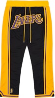 Mitchell Ness Mitchell & Ness x Just Don Lakers Black Yellow Logo Joggers for Men. JOGGMO21291-LALBKYW Mitchell Ness Mitchell & Ness x Just Don Lakers Black Yellow Logo Joggers for Men. JOGGMO21291-LALBKYW