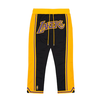 Mitchell Ness Mitchell & Ness Just Don Lakers Black Yellow Logo Joggers for Men. JOGGMO21291-LALBKYW
