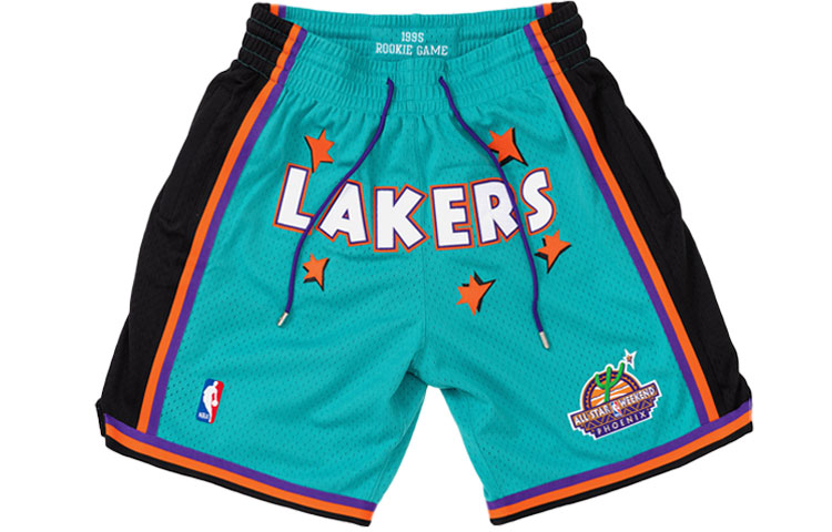 Mitchell Ness Mitchell & Ness x Just Don Lakers Retro Loose Fit Basketball Shorts Teal Blue Unisex SHORDL20015-LALTEAL95