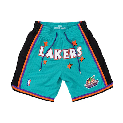 Mitchell Ness Mitchell & Ness Just Don Lakers Retro Loose Fit Basketball Shorts Teal Blue Unisex SHORDL20015-LALTEAL95