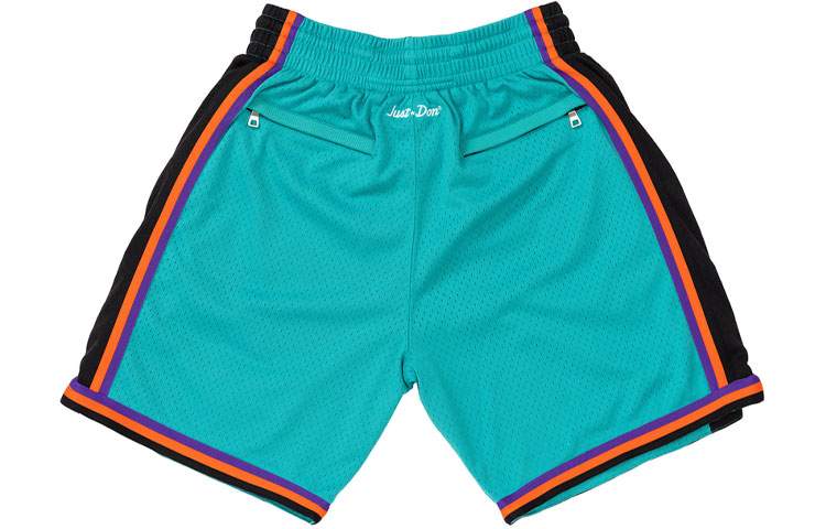 Lookbook Mitchell & Ness x Just Don 湖人復古籃球短褲 藍綠色 男女通用 SHORDL20015-LALTEAL95