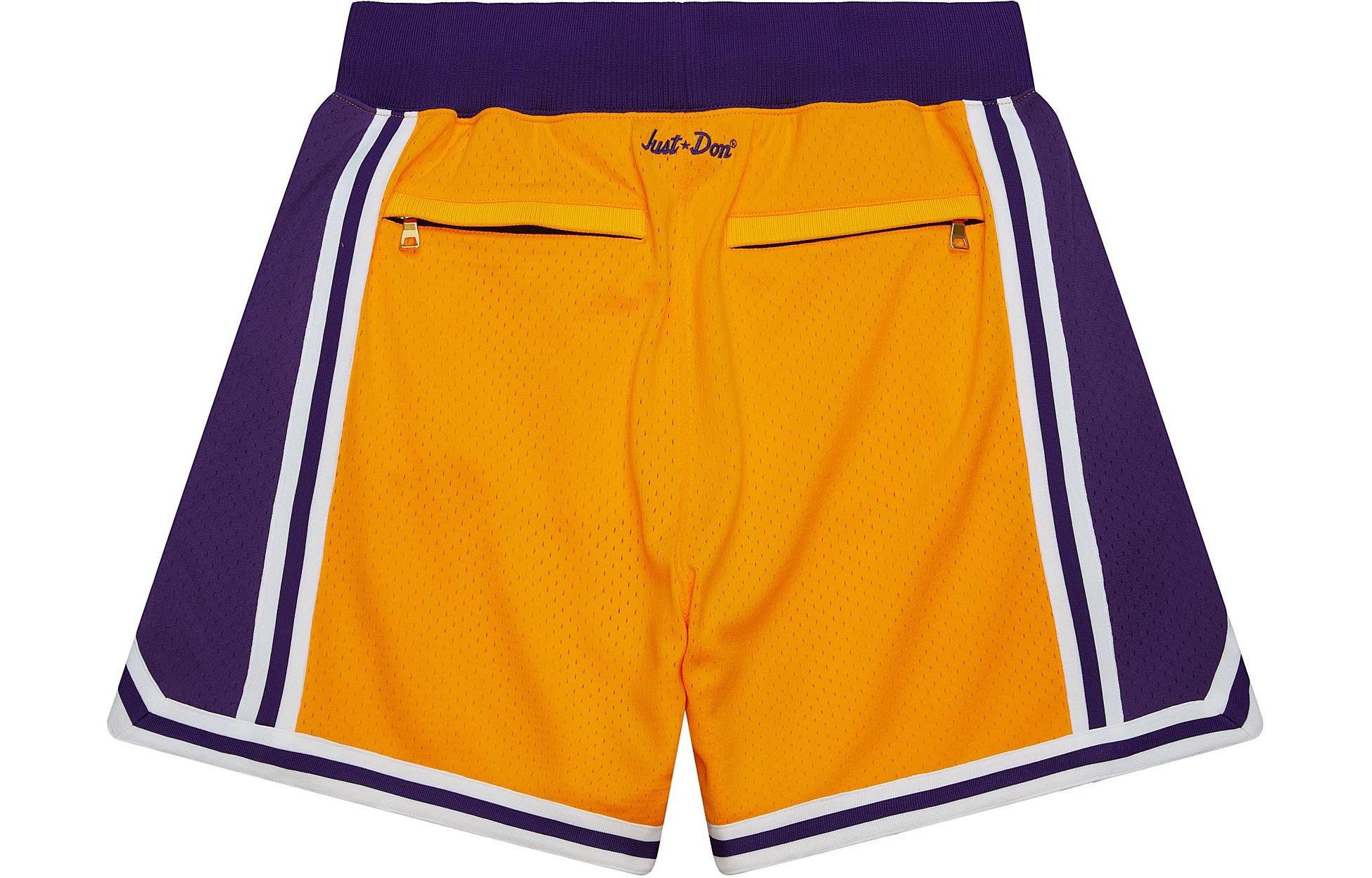 Lookbook ミッチェル＆ネス x ジャストドン ロサンゼルス レイカーズ 刺繍 バスケショーツ イエロー PFSW7546-LALYYPPPGDPR