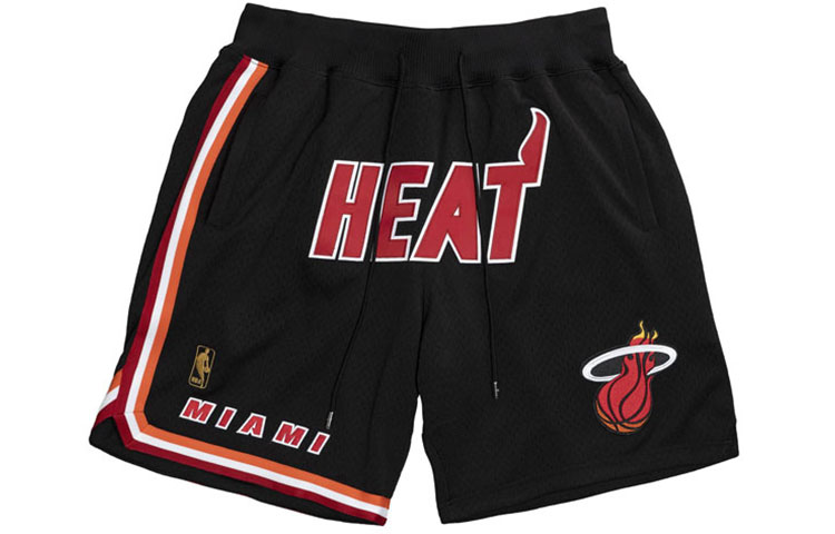 Mitchell Ness Mitchell & Ness x Just Don Miami Heat 96-97 Logo Basketball Shorts Black Unisex SHORDL20006-MHEBLCK96