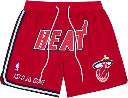 Mitchell Ness Mitchell & Ness x Just Don Miami Heat Retro Loose Fit Basketball Shorts White/Red. PFSW6977-MHEYYPPPSCWH Order Mitchell Ness Mitchell & Ness x Just Don Miami Heat Retro Loose Fit Basketball Shorts White/Red. PFSW6977-MHEYYPPPSCWH