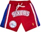 Buy Mitchell & Ness x Just Don NBA 96-97 76ers Vintage Shorts Merah Unisex SHORMO20277-P76RDRY96