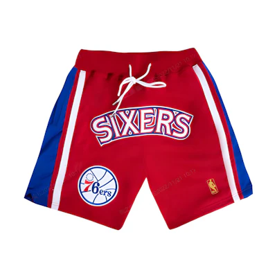 Mitchell Ness Mitchell & Ness Just Don NBA 96-97 76ers Vintage Logo Basketball Shorts Red Unisex SHORMO20277-P76RDRY96
