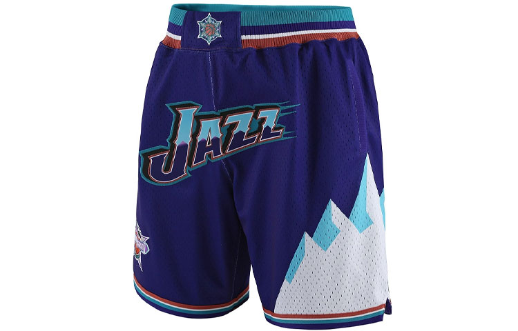 Mitchell Ness Mitchell & Ness x Just Don NBA Retro Jazz Basketball Shorts Unisex Blue. SHORDL20020-UJAPURP96