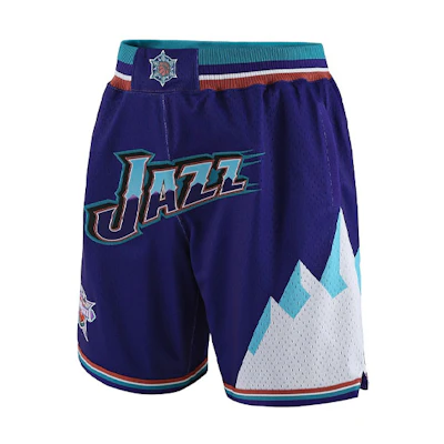 Mitchell Ness Mitchell & Ness Just Don NBA Retro Jazz Basketball Shorts Unisex Blue. SHORDL20020-UJAPURP96