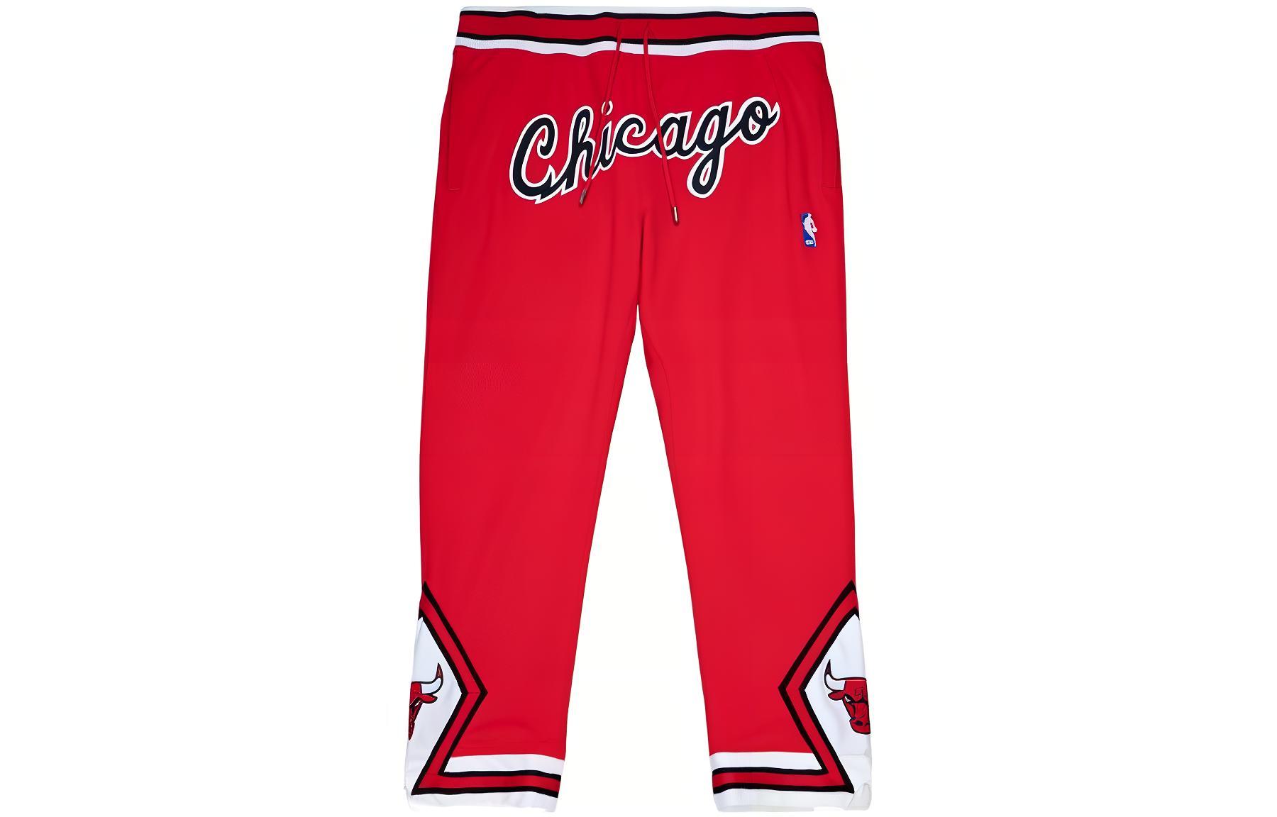 Mitchell Ness Mitchell & Ness x Just Don SS22 Chicago Bulls Retro Basketball Knit Pants Red. WUPTMO21290-CBURED1