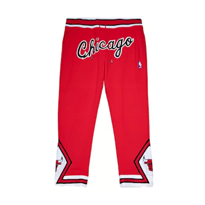 Mitchell Ness Mitchell & Ness Just Don SS22 Chicago Bulls Retro Basketball Knit Pants Red. WUPTMO21290-CBURED1