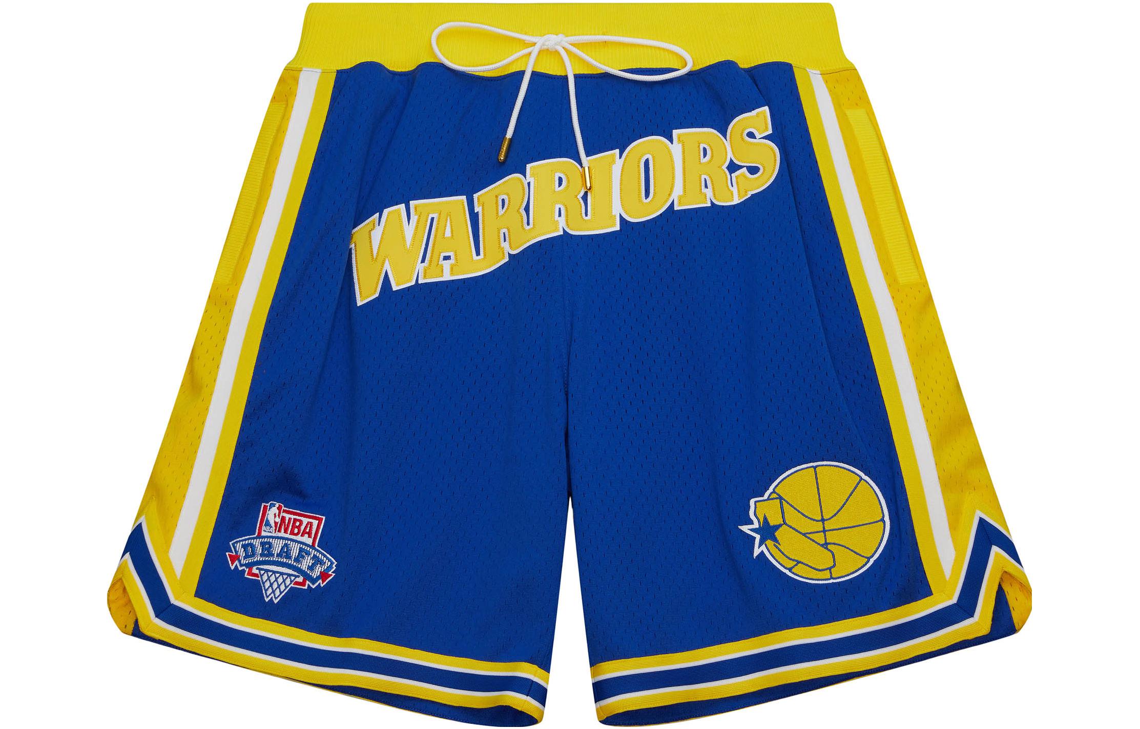 Mitchell Ness Mitchell & Ness x Just Don SS23 Warriors 1993-94 Retro Loose Logo Shorts Blue. SHORMO22020-GSWRYYW93
