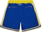 Lookbook Mitchell Ness Mitchell & Ness x Just Don SS23 Warriors 1993-94 Retro Loose Logo Shorts Blue. SHORMO22020-GSWRYYW93