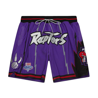 Mitchell Ness Mitchell & Ness Just Don Toronto Raptors 1995-96 Retro Logo Basketball Shorts Purple. SHORMO22052-TRAPURP95