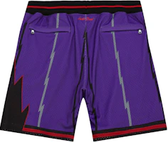 Lookbook Mitchell & Ness x Just Don Toronto Raptors 1995-96 Shorts Logo Retro Ungu. SHORMO22052-TRAPURP95