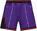 Lookbook Mitchell & Ness x Just Don Pantalones Cortos Retro Raptors 1995-96 Morado. SHORMO22052-TRAPURP95