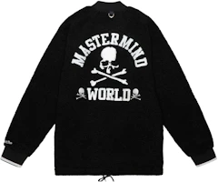 Lookbook Mitchell & Ness x mastermind JAPAN 厚重棒球外套 拉鍊款 Logo印花 男女款 OJBF5238-CLBYYPPPBLCK
