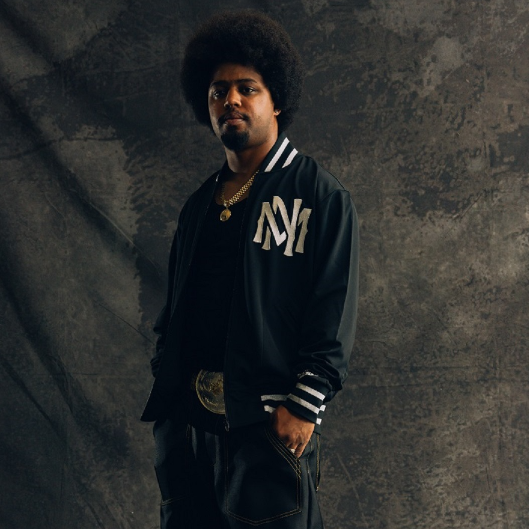 Shop Mitchell & Ness x mastermind JAPAN 黑色拉链夹克 男女同款 OJZP5242-CLBYYPPPBLCK