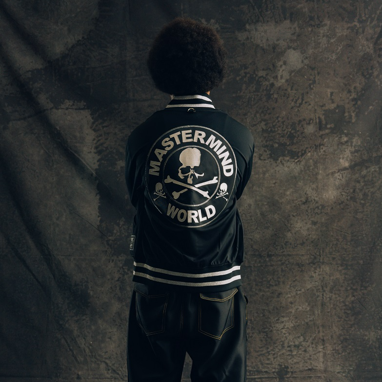 Purchase Mitchell & Ness x mastermind JAPAN 黑色拉链夹克 男女同款 OJZP5242-CLBYYPPPBLCK