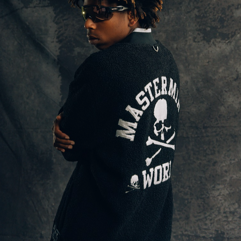 Details for ミッチェル＆ネス x mastermind JAPAN ロゴ ジップアップ 厚手 ベースボールジャケット 男女兼用 OJBF5238-CLBYYPPPBLCK