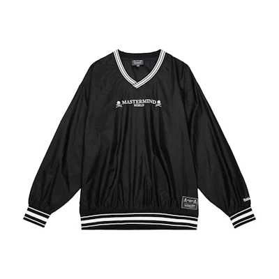 Mitchell Ness Mitchell & Ness mastermind JAPAN Striped Retro V-Neck Sweatshirt Black Unisex. TVNC5243-CLBYYPPPBLCK